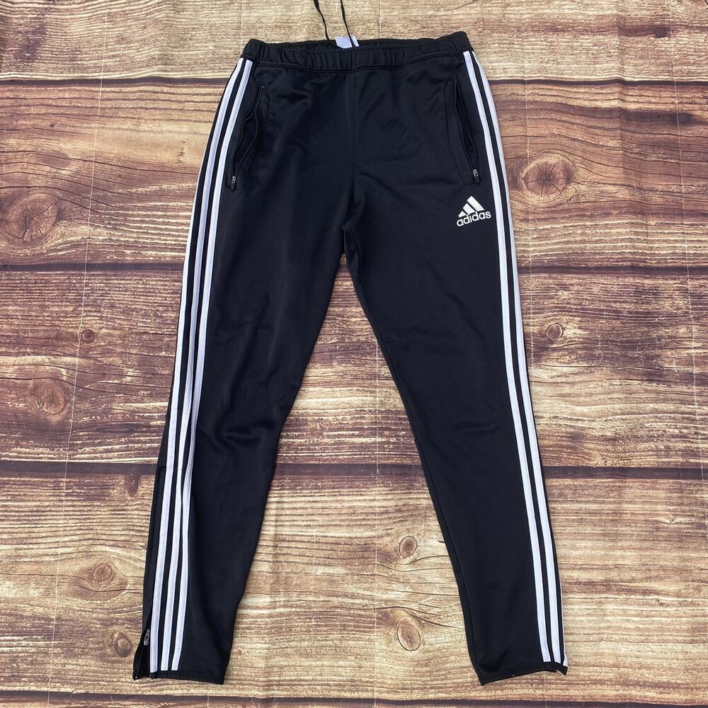 Adidas Climacool Track Pants Black 3-Stripes Soccer Training Sz Medium